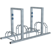 Bicycle stand | Row system | with leaning bracket | as an e-bike leaning bracket | hot-dip galvanized | 4 Bicycleslength: 1400 mm